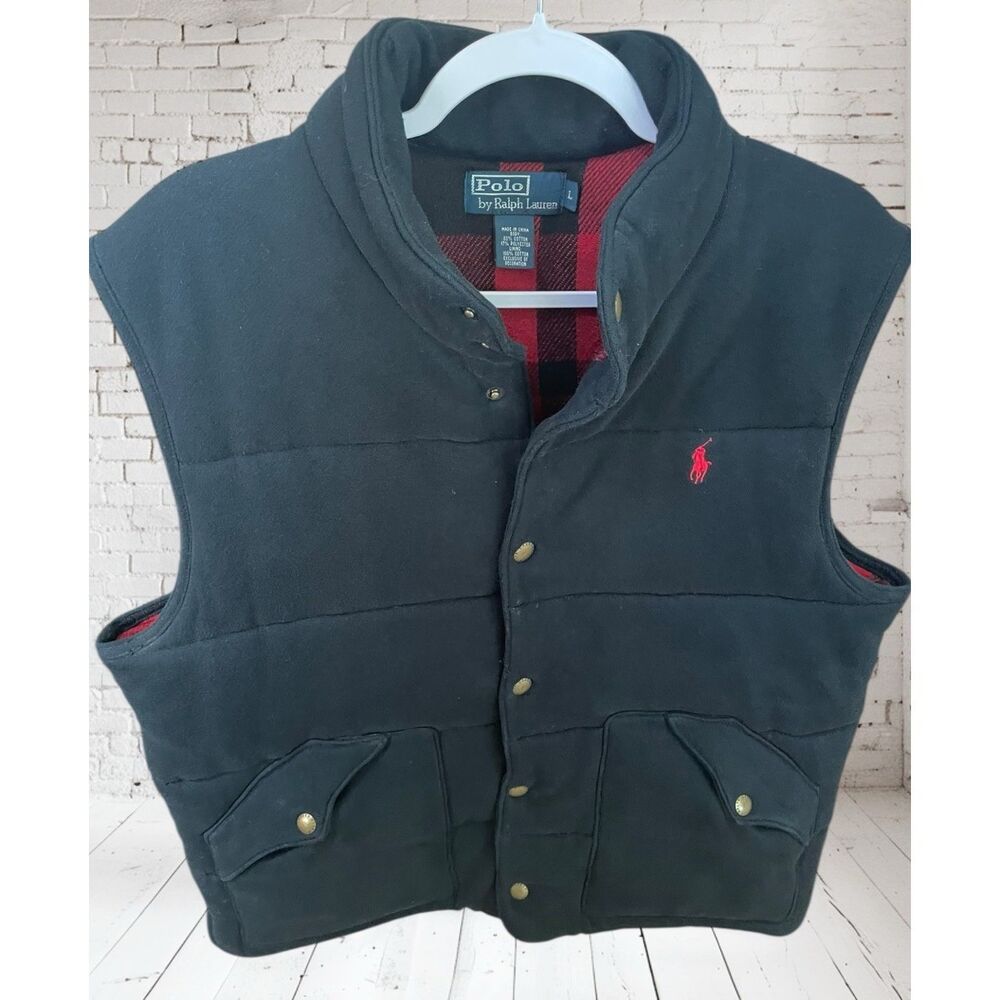 Men's L-Polo Ralph Lauren Cotton Buffalo Plaid Flannel - Picture 2 of 8